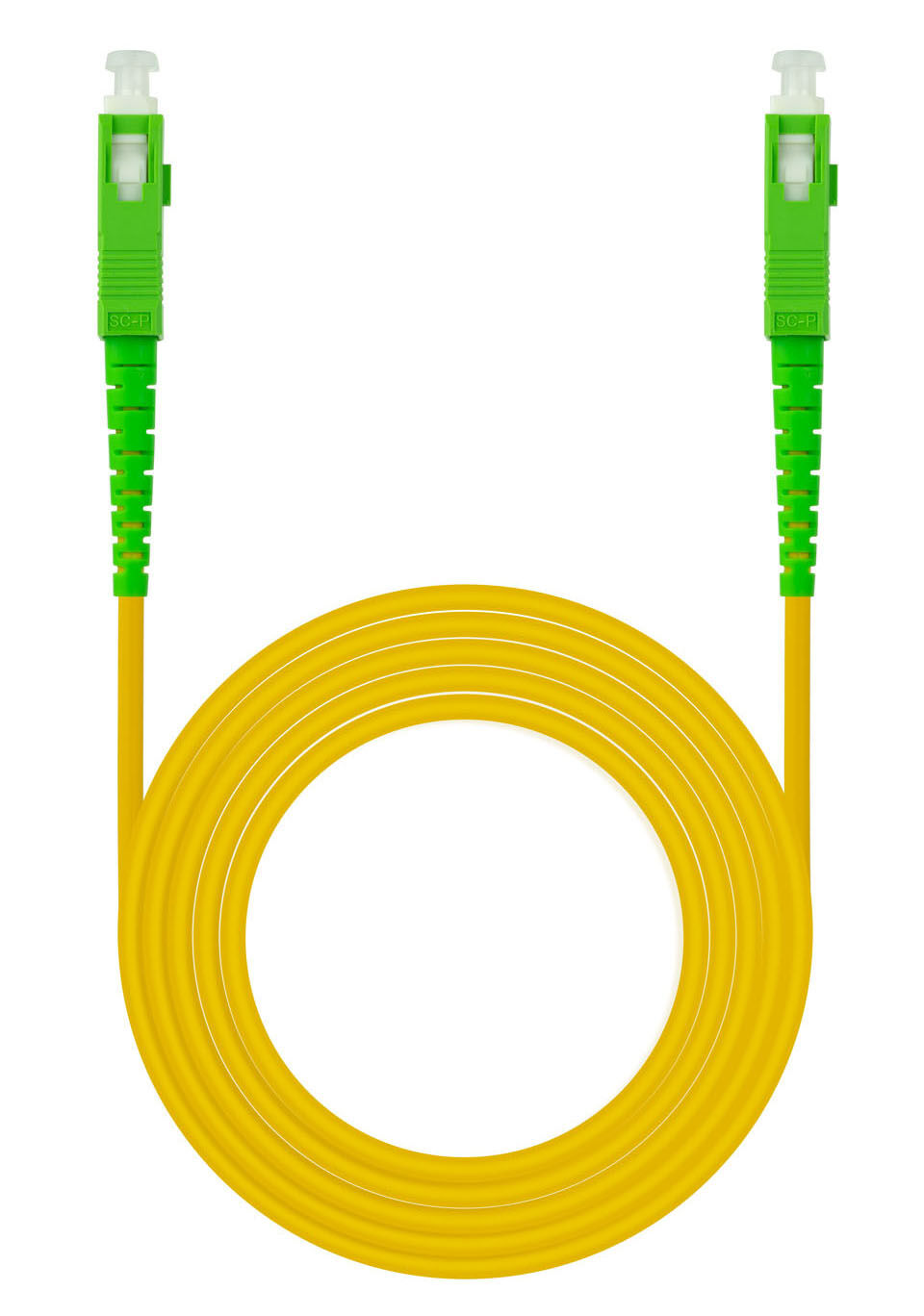 Cabo de Fibra Óptica Nanocable SC/APC-SC/APC Monomodo Simplex LSZH 10 M Amarelo