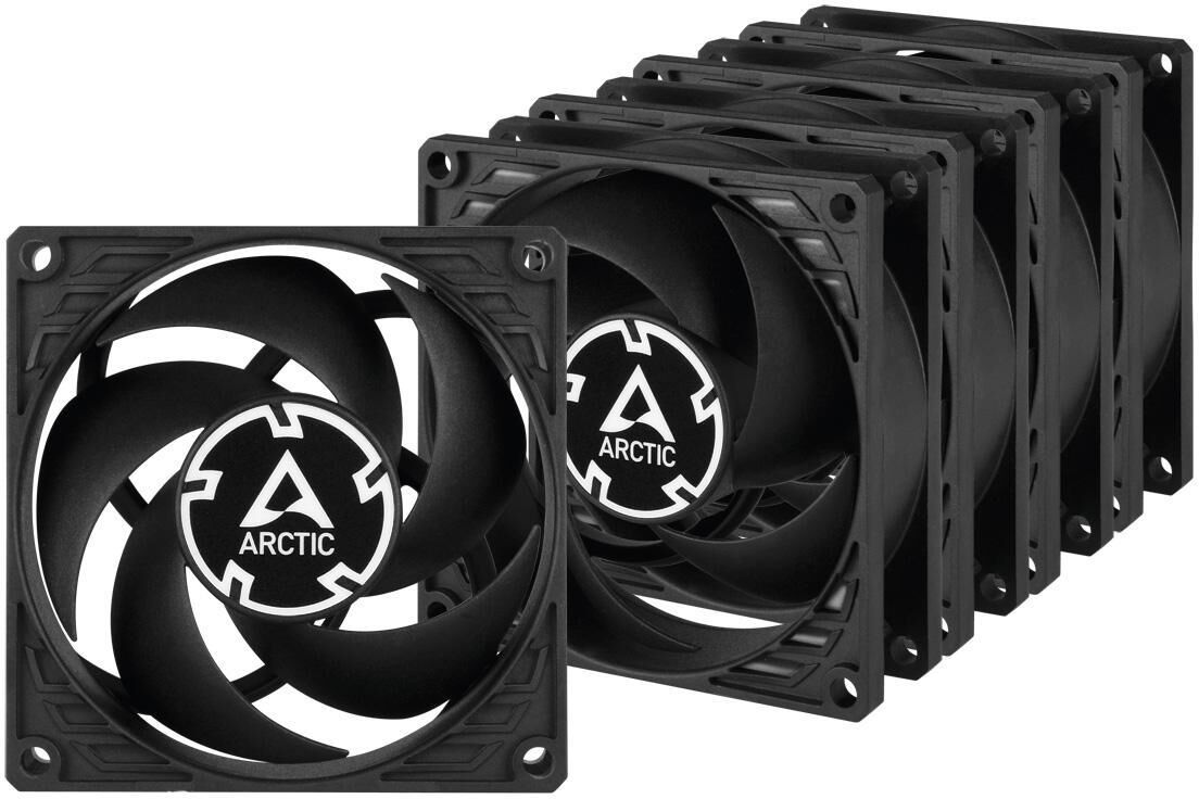 Ventoinha Arctic P8 PWM PST 80mm (Pack 5) - Preto