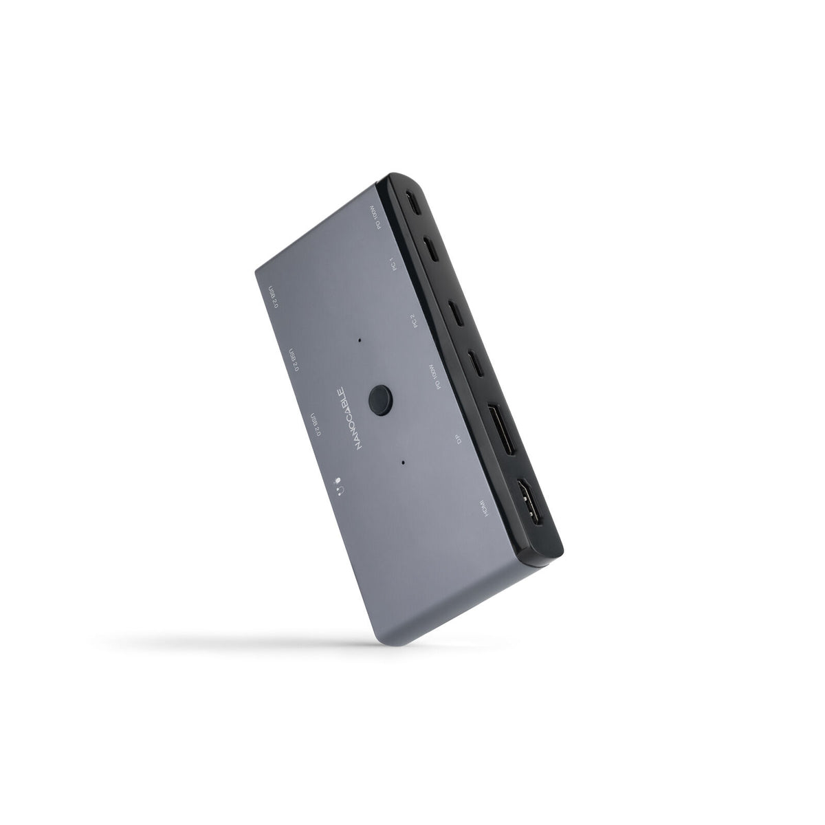 Switch Comutador KVM Nanocable 2xUSB-C para 3 × USB-A + 2 × USB-C Power Delivery (PD) + HDMI + DisplayPort + áudio