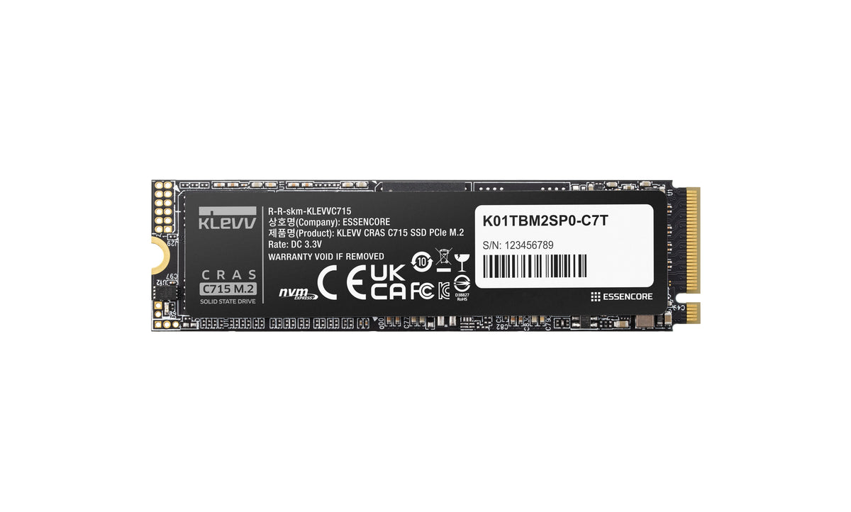 SSD KLEVV CRAS C715 Gen3 512GB M.2 NVMe 2280 (3200/2000MB/s)