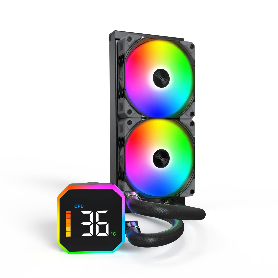 Water Cooler CPU Montech HyperFlow Digital 240mm Preto