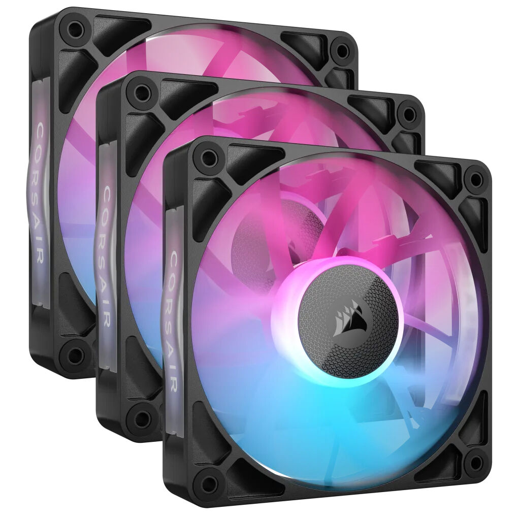 Ventoinha Corsair iCUE Link RX120 RGB PWM Preta 120mm (Pack 3)
