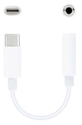 Cabo Conversor de Áudio Nanocable USB-C/M Jack 3.5/F 11 CM Branco