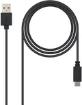 Cabo USB 2.0 3A Nanocable USB-C/M > USB-A/M 1 M Preto