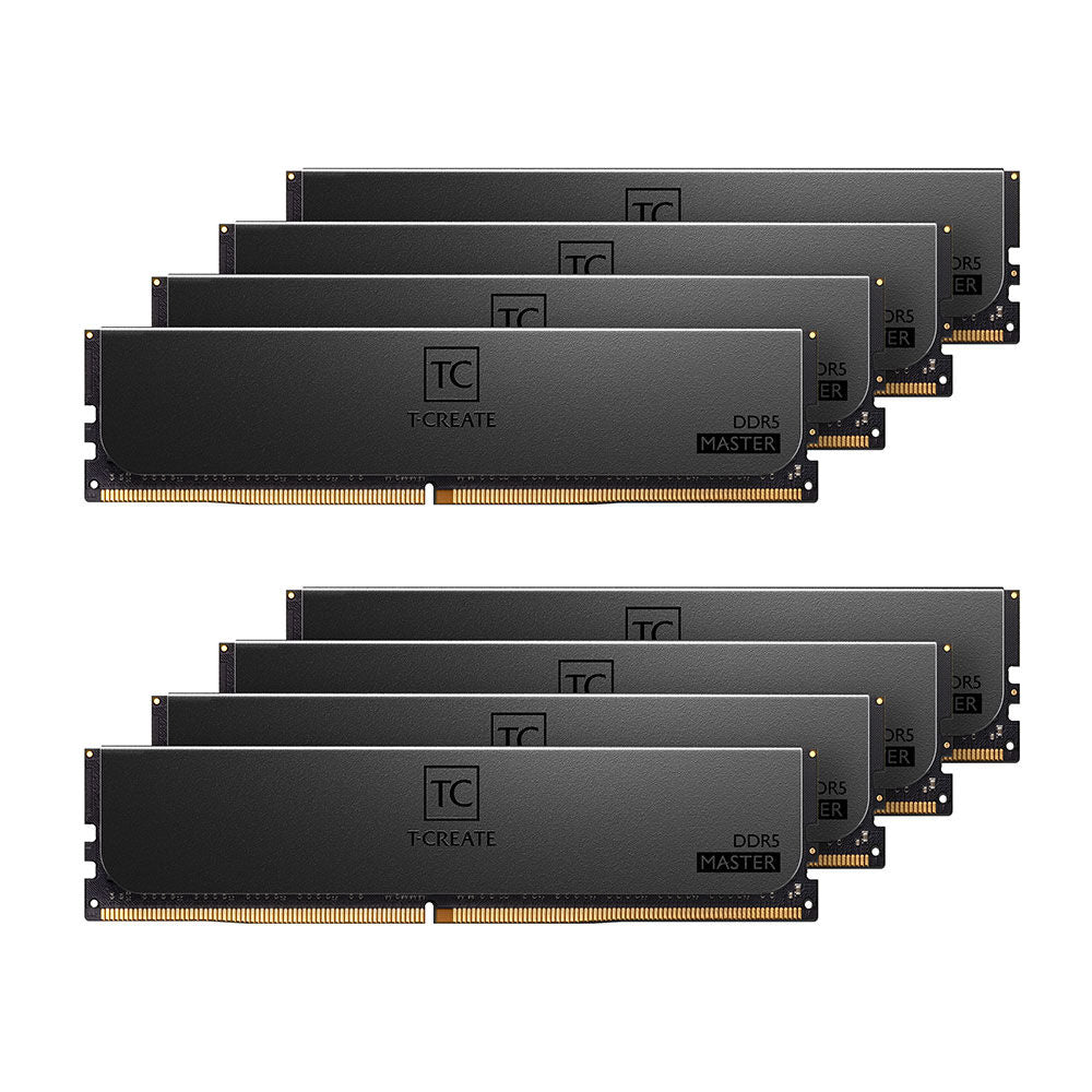 Team Group Kit 256GB (8 x 32GB) DDR5 RDIMM 6000MHz T-Create Master Preto CL30
