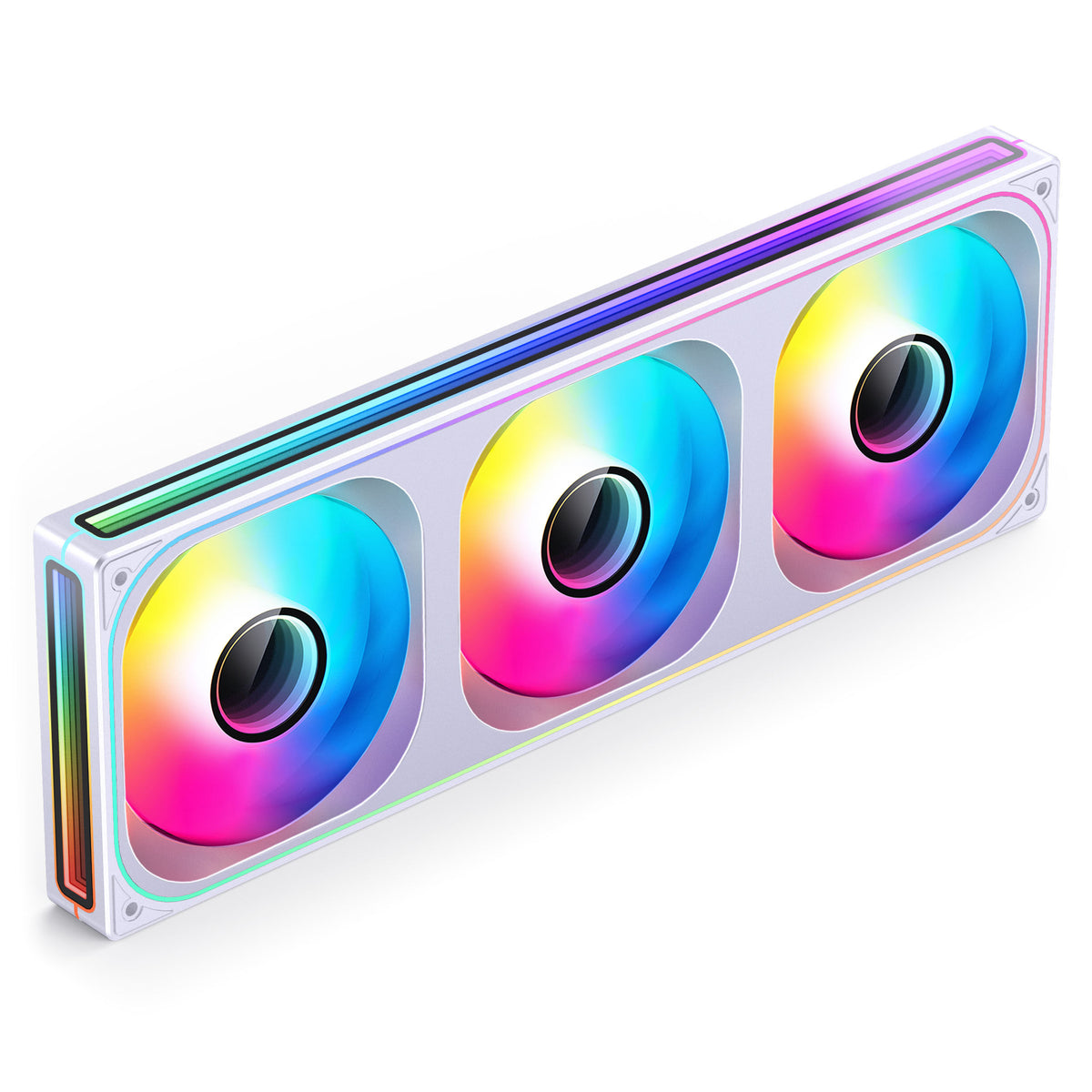 Ventoinha Jonsbo ZB-360  RGB Single-Frame Reversed Brancas - Tripla Ventoinha 120mm ( 360mm )