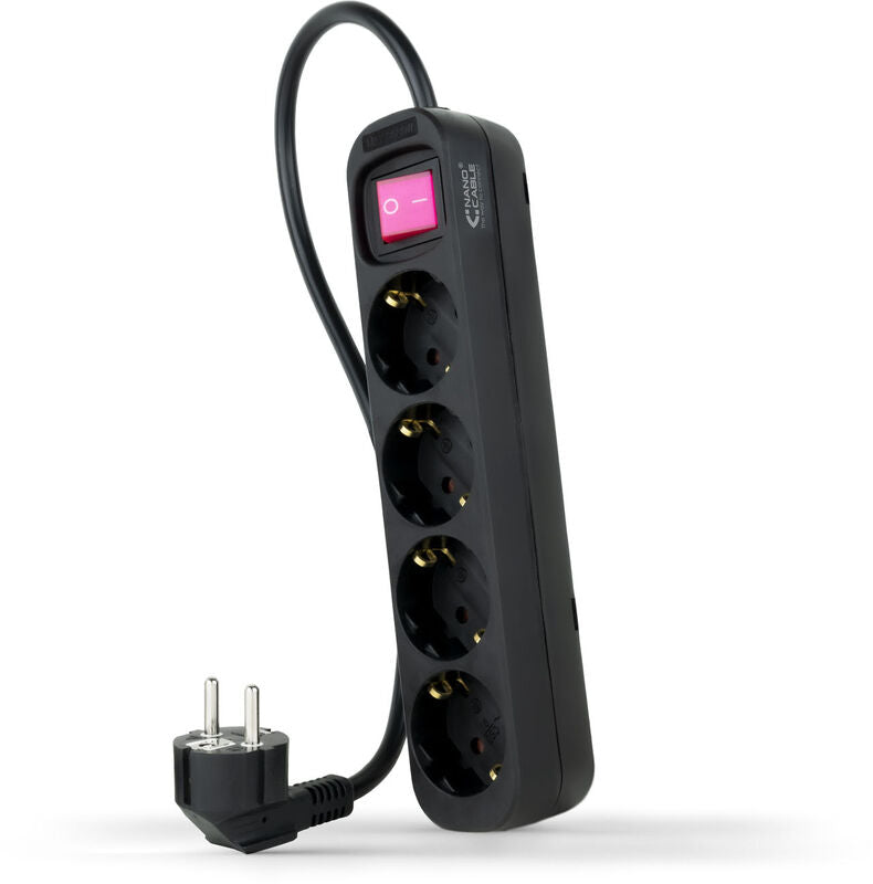 Régua Nanocable 4 Tomadas com switch 1.4 M Preto