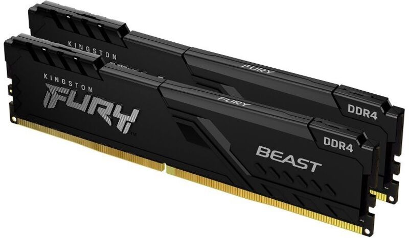 Kingston Kit 32GB (2 x 16GB) DDR4 3600MHz FURY Beast Preto 1R CL18