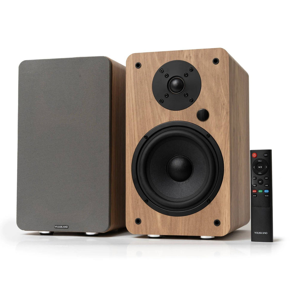 Colunas Hi-Fi Vulkkano A6 ARC 1200W Bluetooth HDMI ARC Castanhas