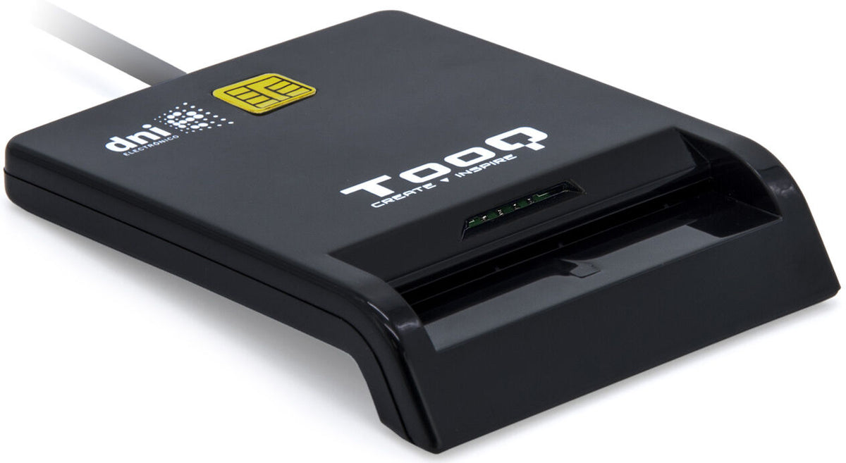 Leitor de Cartões Tooq Cartão de Cidadão / DNIe 4.0 / SIM USB-C Preto