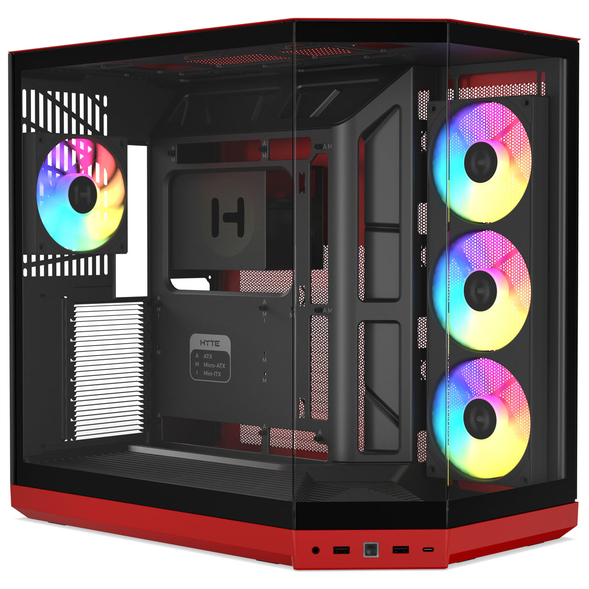 Caixa E-ATX Hyte Y50 Vidro Temperado Wild Cherry
