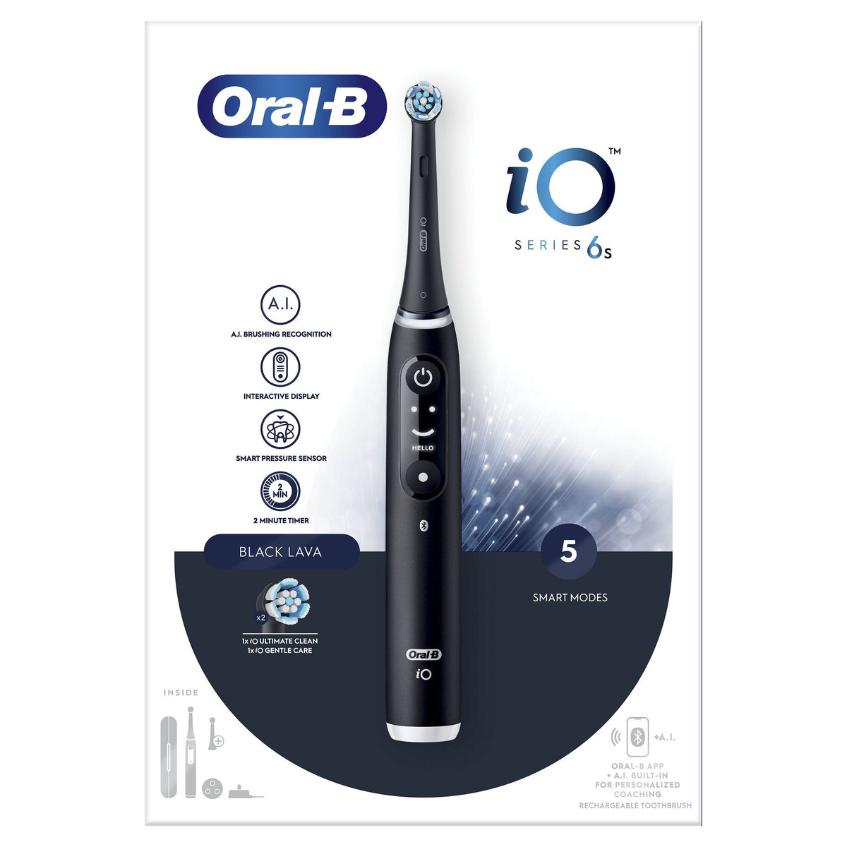 Escova de Dentes Elétrica Oral-B iO Series 6s Black Lava