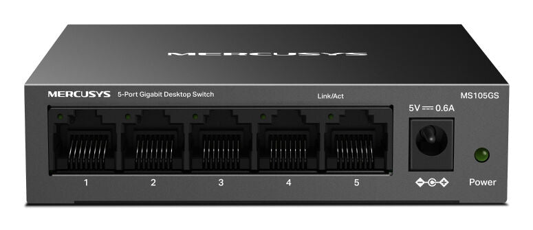 Switch SOHO Mercusys MS105GS 5 Portas 10/100/1000 Mbps