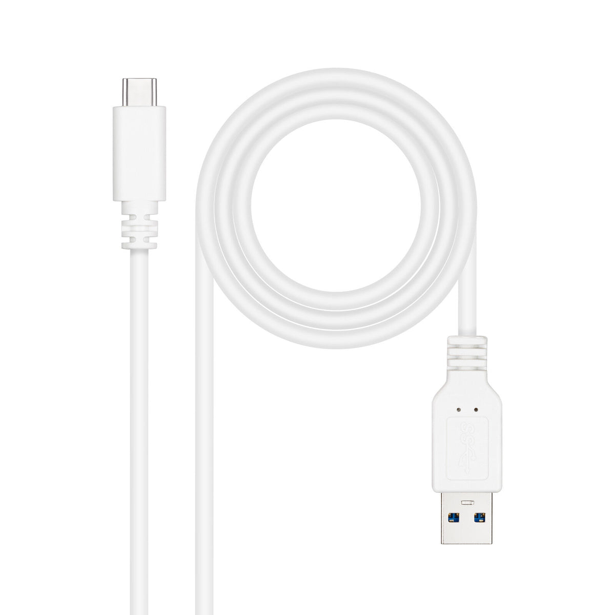 Cabo USB 3.1 Gen2 10Gbps 3A Nanocable USB-C/M > USB-A/M 2 M Branco