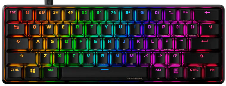Teclado Mecânico HyperX Alloy Origins 60 RGB Gaming Aqua Switches - 60%