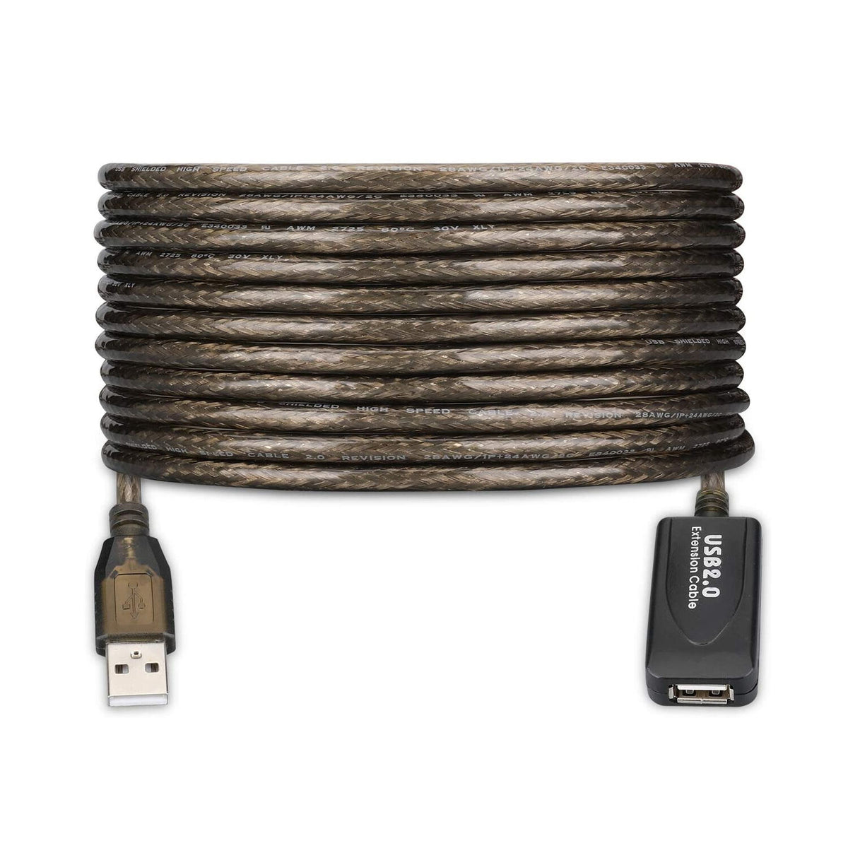 Cabo Ewent Amplificador de Sinal USB 2.0 10m Preto