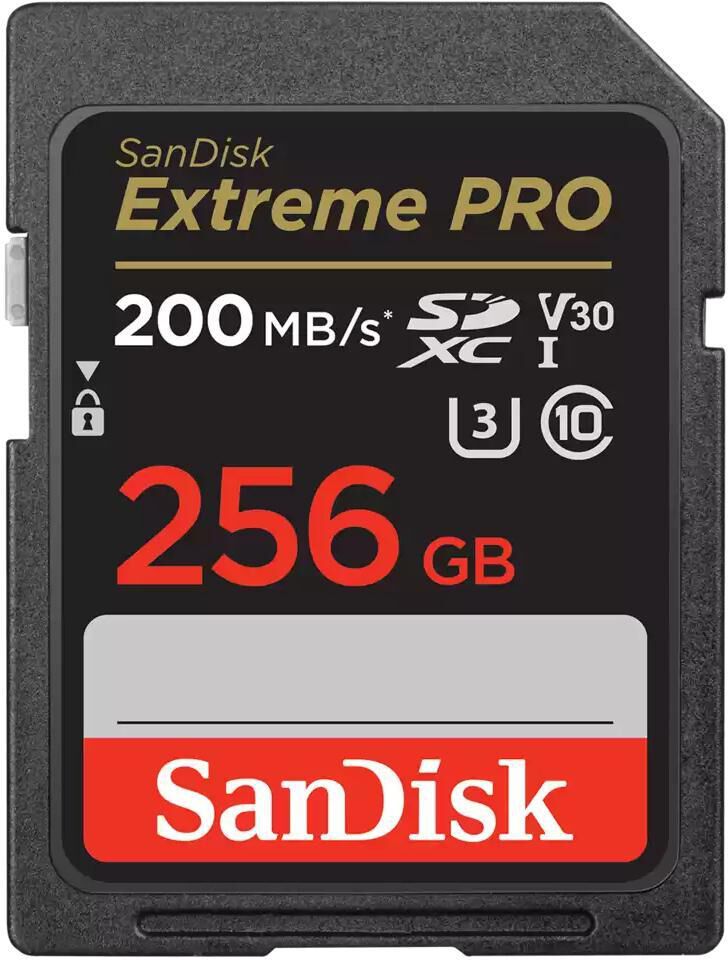 Cartão SanDisk Extreme Pro SDXC UHS-I C10 U3 V30 256GB