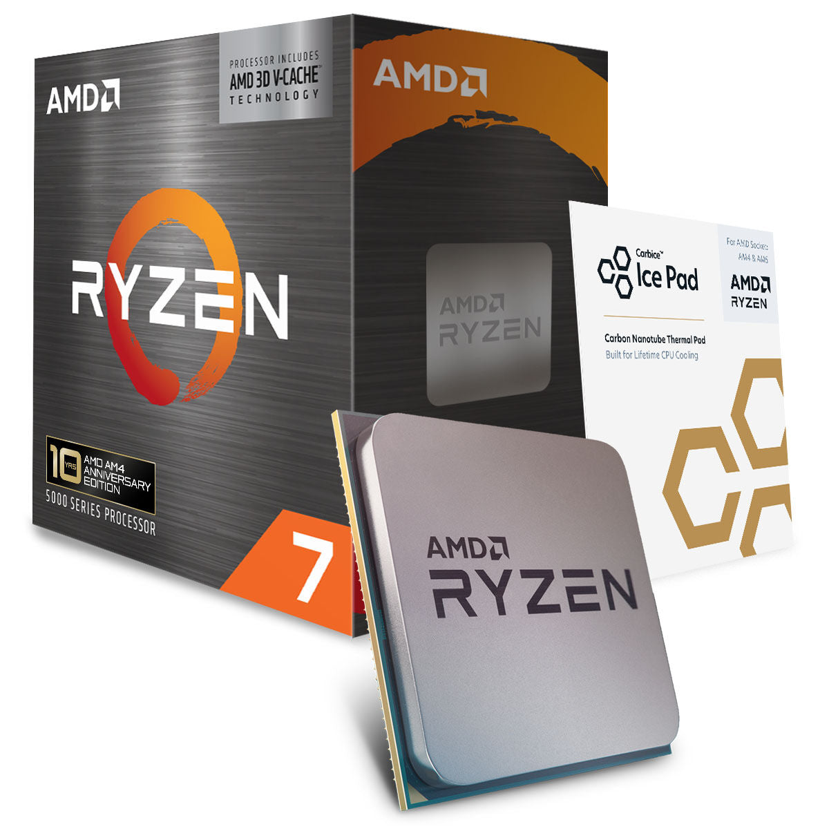 Processador AMD Ryzen 7 5800X3D 8-Core (3.4GHz-4.5GHz) 100MB AM4 10th Anniversary Edition