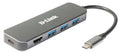 HUB USB D-Link USB-C Macho > 3 x USB 3.0 (SS) + 1 x HDMI (4K Ready) + 1 x USB-C (Thunderbolt 3)