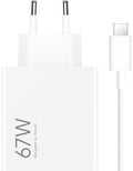 Carregador Xiaomi Hypercharge Combo USB-A 67W Branco + Cabo USB-A p/ USB-C 1m