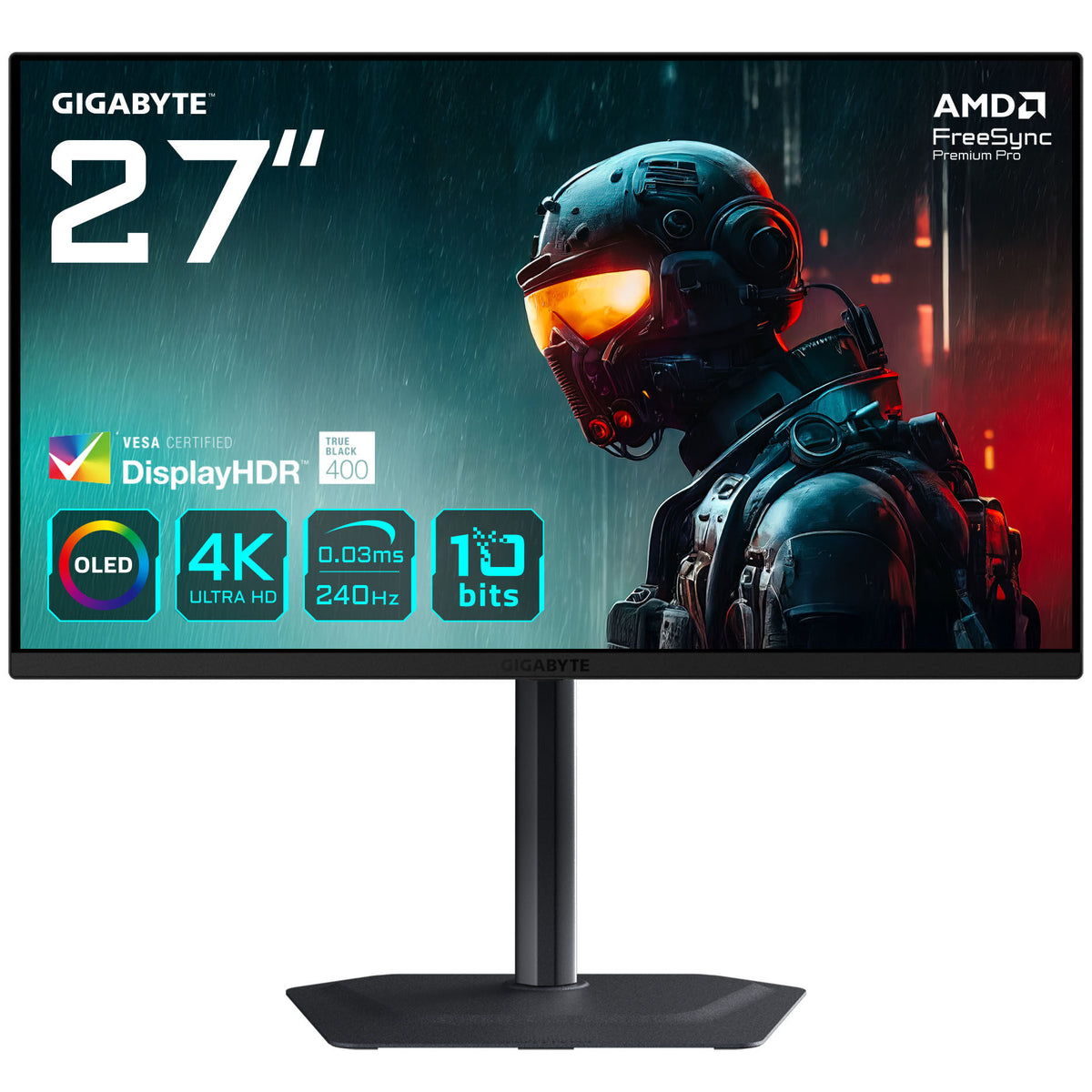 Monitor Gigabyte MO27U2 QD-OLED 27" 4K UHD 16:9 240Hz FreeSync Premium Pro / G-SYNC Compatible