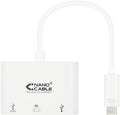Adaptador Nanocable USB-C M > HDMI F / USB A / USB-C 15 CM Branco