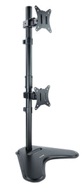 Suporte de Mesa Gaming Tabletop Tooq Duplo (Vertical) Tilt e Altura Ajustável 17" a 32" Max. 9kg Preto