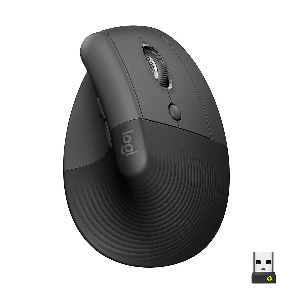 Rato Laser Logitech Lift Vertical Ergonómico Wireless 4000DPI Graphite Mão Direita
