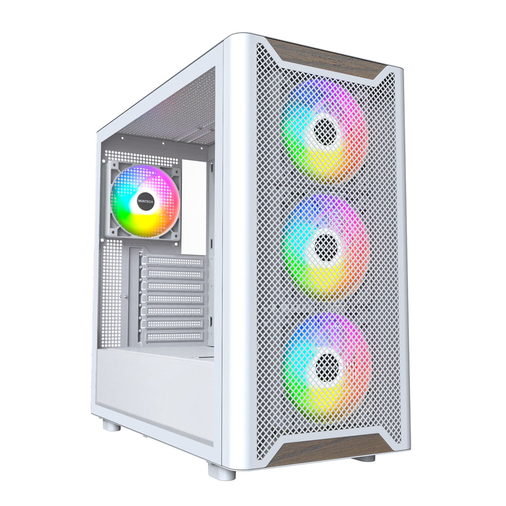 Caixa ATX Montech XR RGB Vidro Temperado Branco