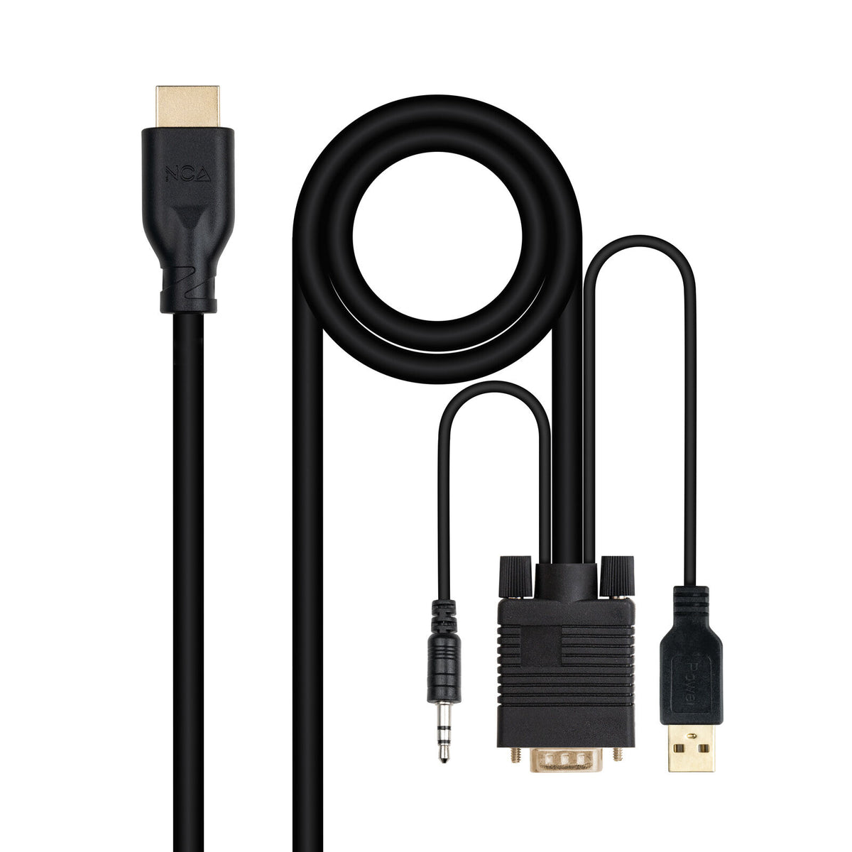 Cabo Conversor Nanocable VGA/M+AUDIO/M+USB-A/M-HDMI/M,1.8M