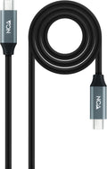 Cabo USB 3.2 Gen2x2 Nanocable 20Gbps 5A/100W 4K@60Hz USB-C M/M 2 M Preto