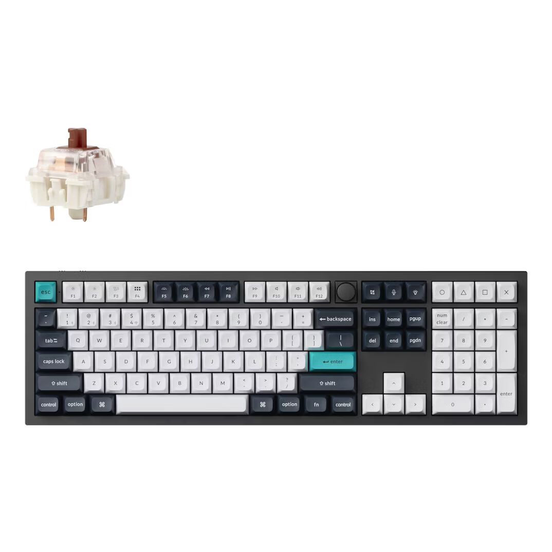 Teclado Mecânico Keychron Q6 Max 100% Wireless Gateron Jupiter Switch Brown Tactile