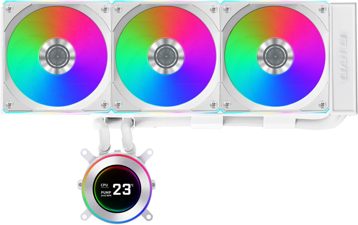 Water Cooler CPU AIO Lian Li HydroShift II LCD-C 360CL Branco - 360mm