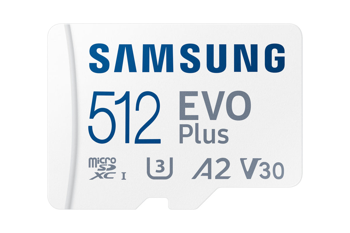 Cartão Samsung EVO Plus MicroSDXC UHS-I C10 U3 V30 512GB A2 + Adaptador SD