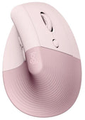Rato Laser Logitech Lift Vertical Ergonómico Wireless 4000DPI Rosa