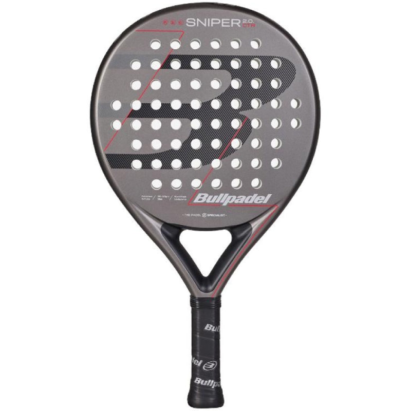 Pala de Pádel Bullpadel Sniper 2.0 Controlo 2026 Cinzento e Vermelha