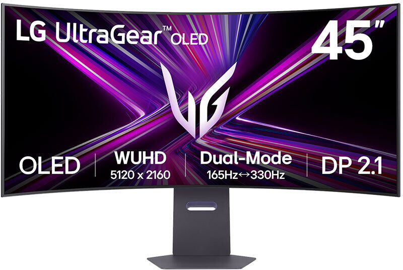 Monitor Curvo Gaming LG UltraGear 45" 45GX950A OLED 5K2K 165Hz 0.03ms G-Sync Compatible