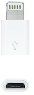 Adaptador USB Nanocable Tipo Lightning/M-M-Micro B/F Branco