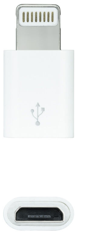 Adaptador USB Nanocable Tipo Lightning/M-M-Micro B/F Branco