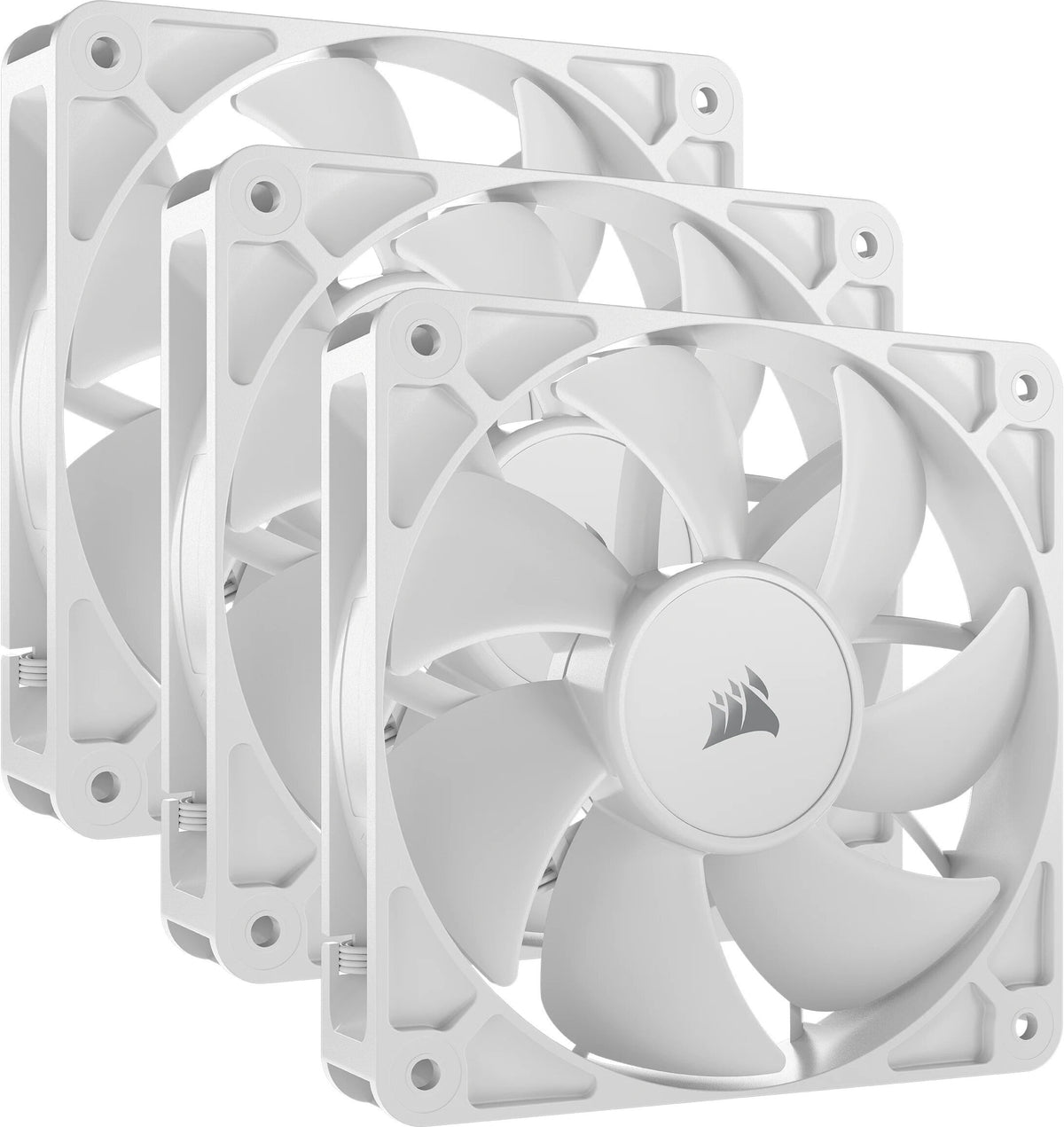 Ventoinha Corsair RS120 PWM Branca 120mm (Pack 3)
