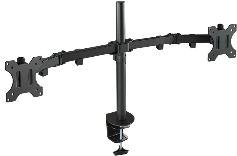 Suporte de Mesa Tooq Duplo Tilt e Giratório e Altura Ajustável 13" 32" 8Kg p/Braço Preto