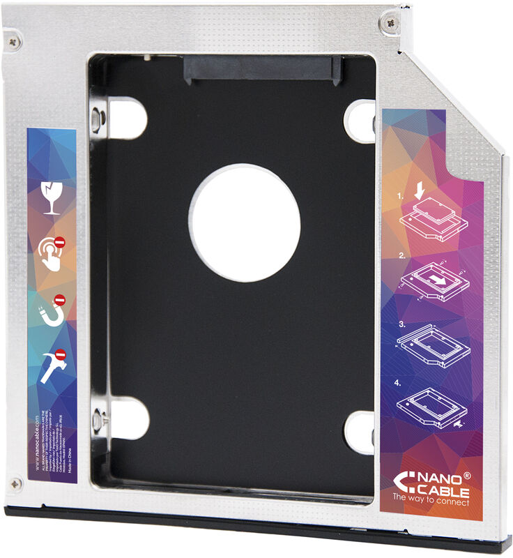 Adaptador Universal 5.25" para 2.5" Nanocable Caddy 9.5mm