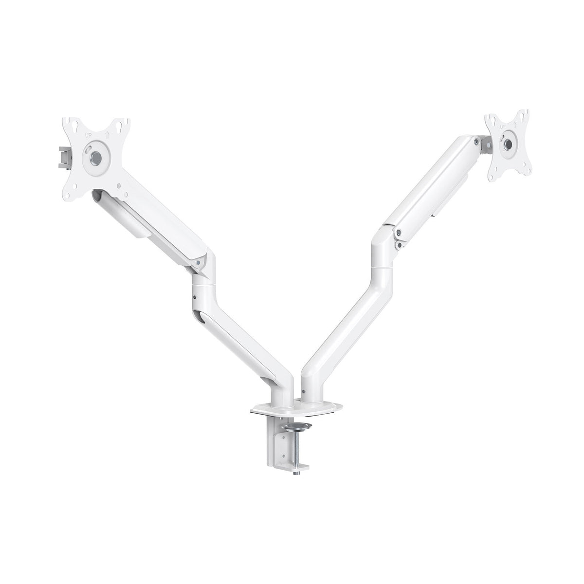 Suporte de Mesa Tooq Duplo Tilt e Giratório c/mola 17" a 32" Max. 9Kg Branco