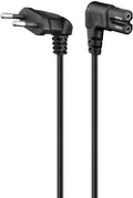 Cabo de Alimentação Ewent EC1917 2 Pinos Schuko para IEC C7 90° 1.8m Preto