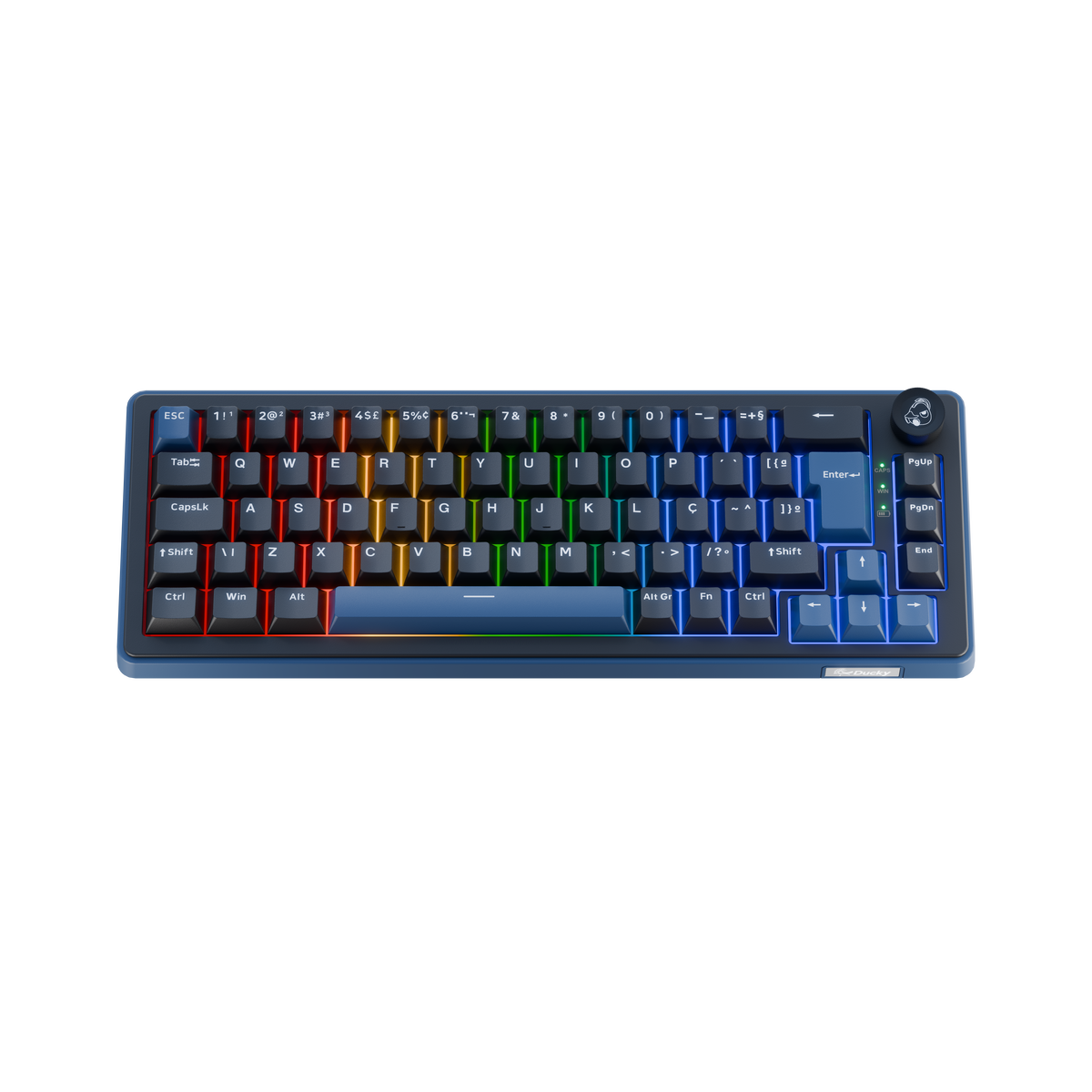 Teclado Mecânico Ducky OK-M 68 65% Tri-Mode Hot-Swap RGB Tactile (PT)