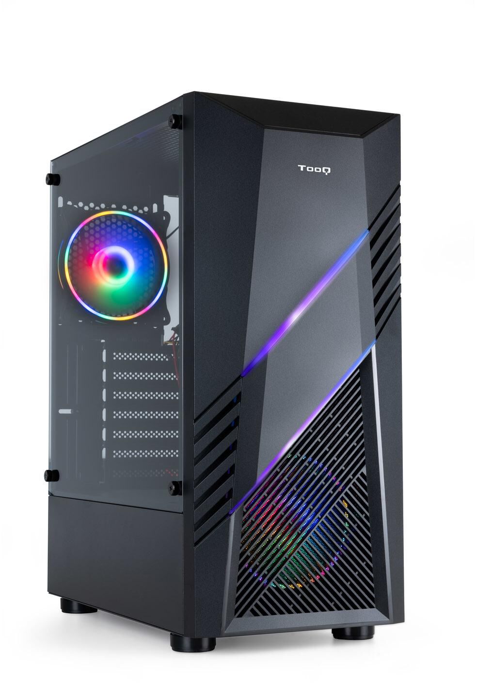 Caixa ATX Tooq BIOHAZARD RGB c/ VidroTemperado Preta