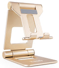 Suporte de Mesa Tooq Ajustável p/ Smartphone/Tablet Max. 10" Dourado