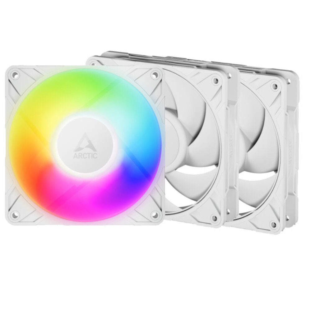 Ventoinha Arctic P12 PRO PWM PST ARGB 120mm (Pack 3) - Branco