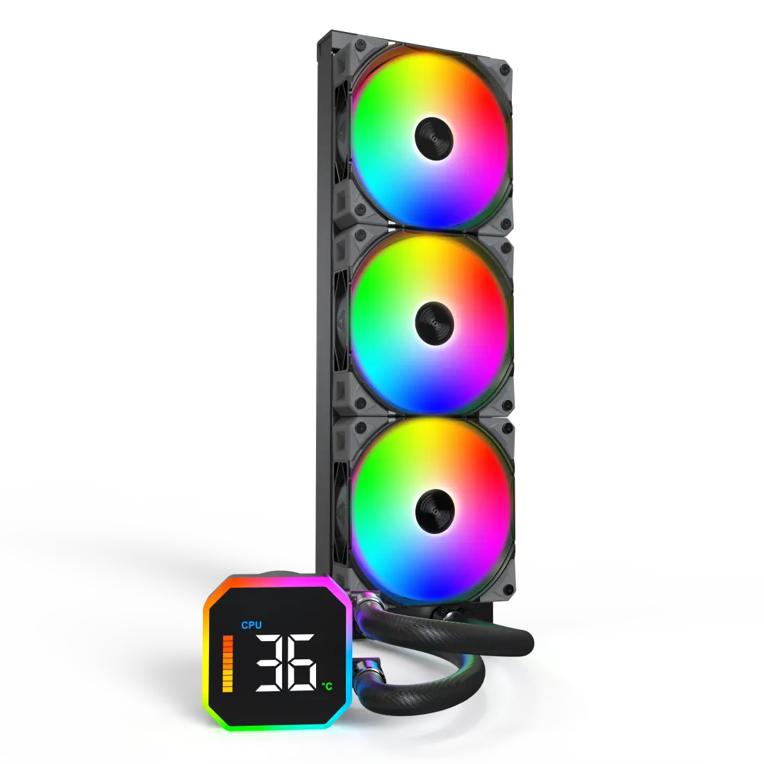 Water Cooler CPU Montech HyperFlow Digital 360mm Preto