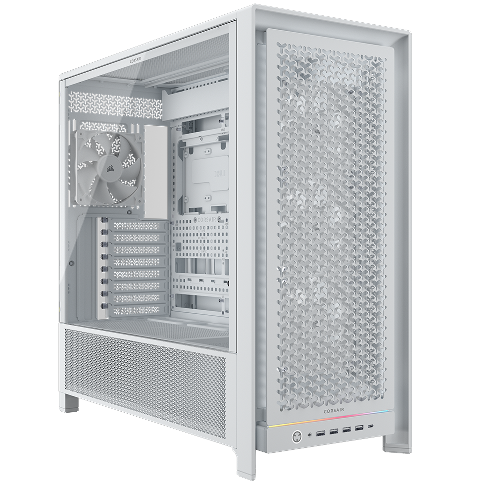Caixa E-ATX Corsair Frame 5000D RS Airflow Branca Vidro Temperado